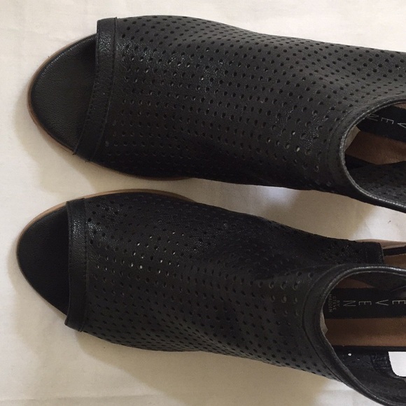 Steve Madden Suzy Perforated Black Leather Heels - Picture 8 of 8